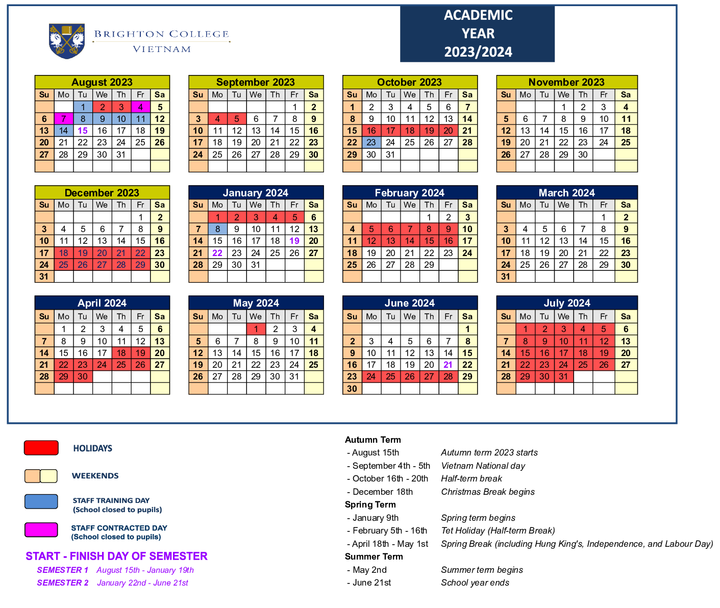 Academic Calendar 23 24 2023 2024 School Calendar